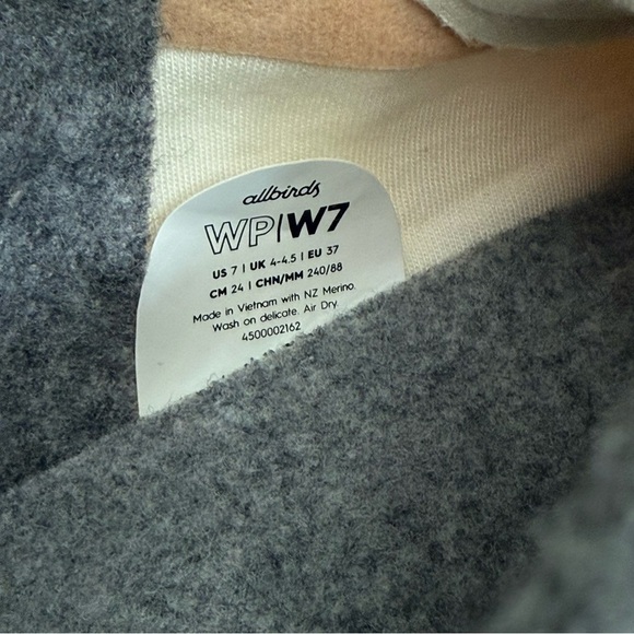 Allbirds Womens Peach Orange Lace Up Sneakers Wool Lined Casual Shoes Size 7 - Picture 6 of 6